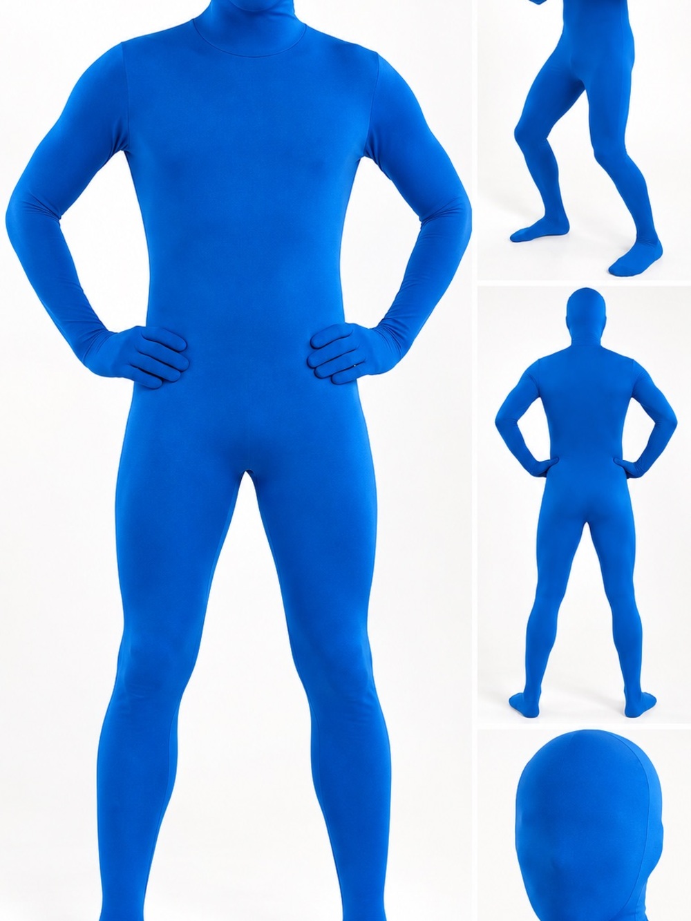 NWT Blue PartySuit Men's Full-Body Blue Swim Suit One Size Up to 5'4